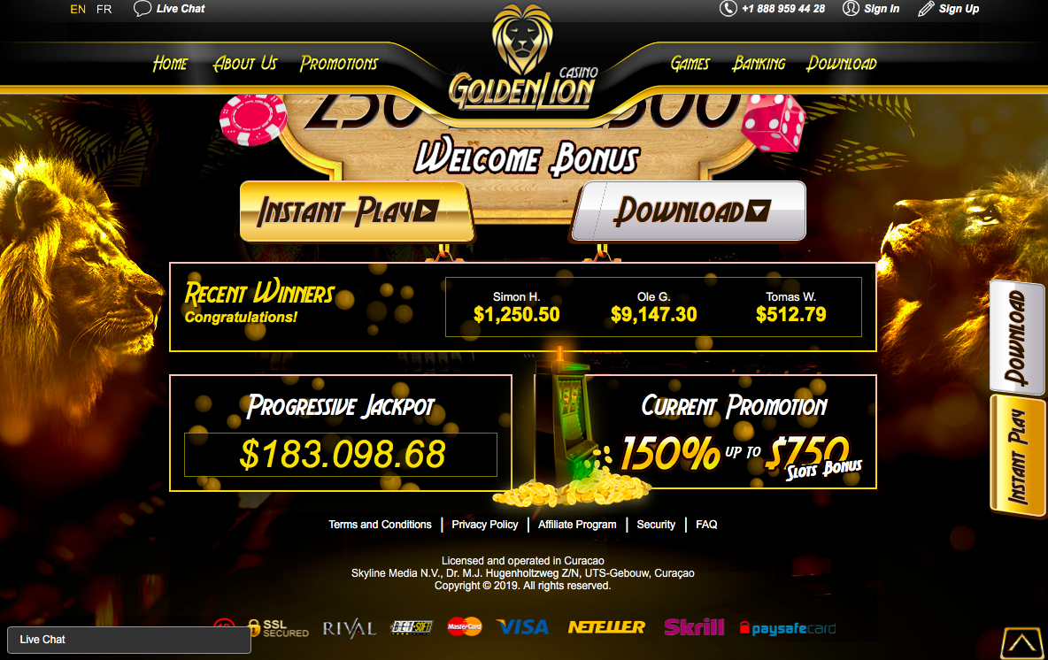 golden lion casino instant play