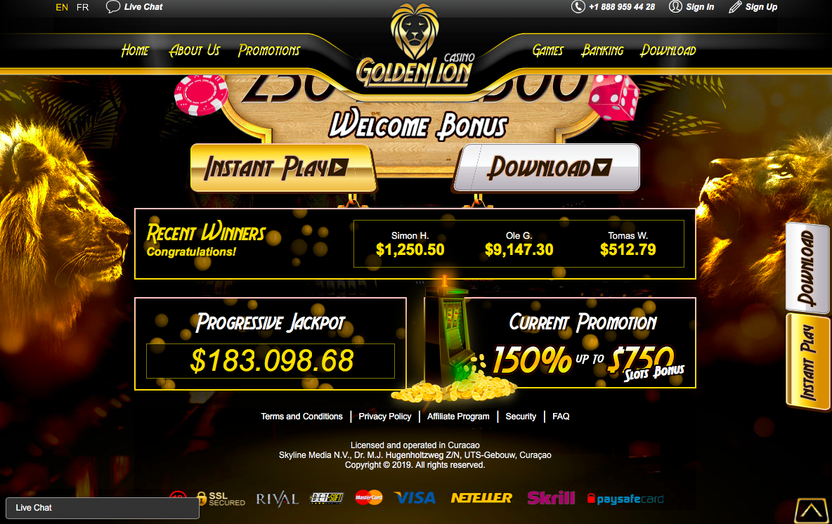 golden lion casino mobile