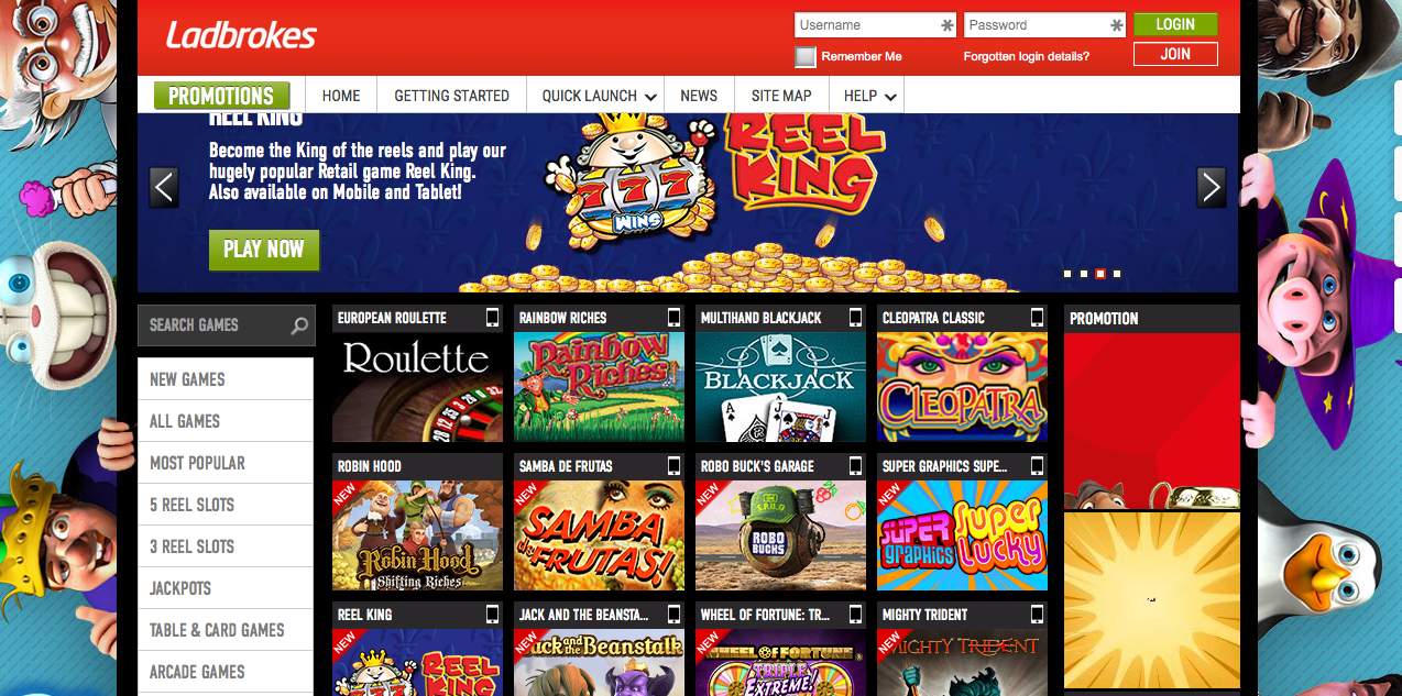 ladbrokes games and slots